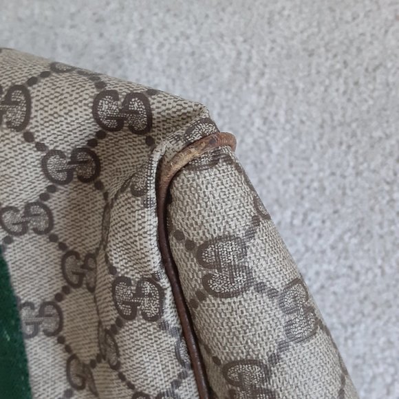 Authentic Gucci Weekender Web Mono Canvas Duffle - Picture 2 of 12